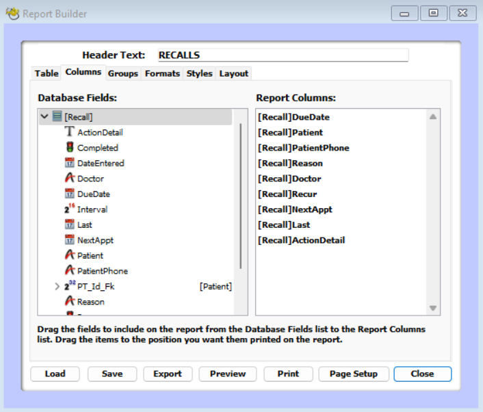 Printing the recall list | Genie Support